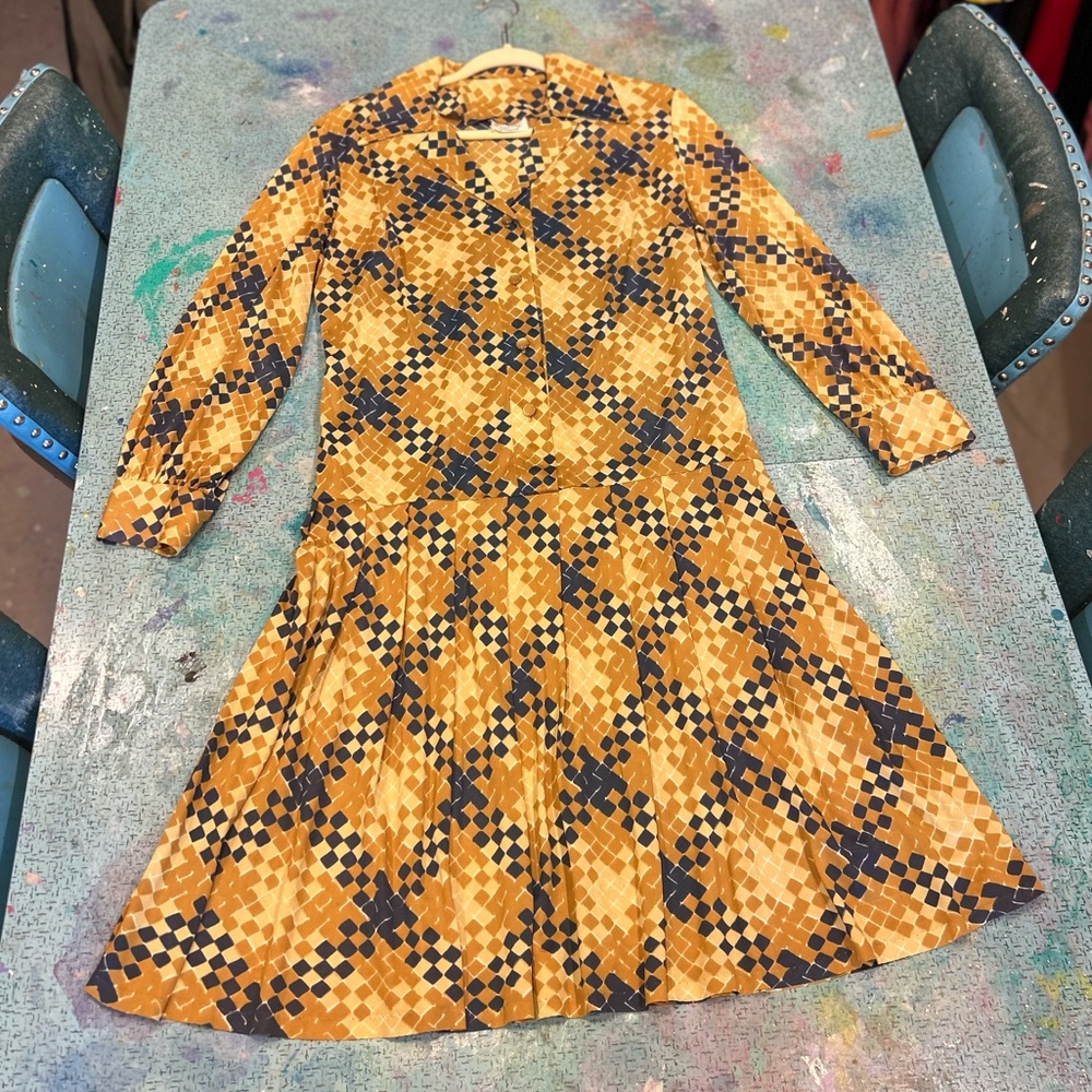 70s Drop Waist Dress